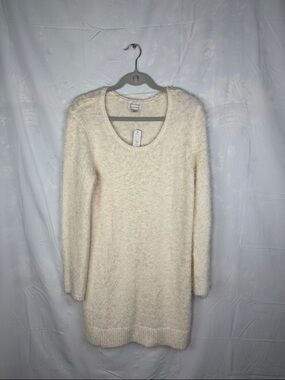 Charming Charlie Cream Fuzzy Knit Sweater